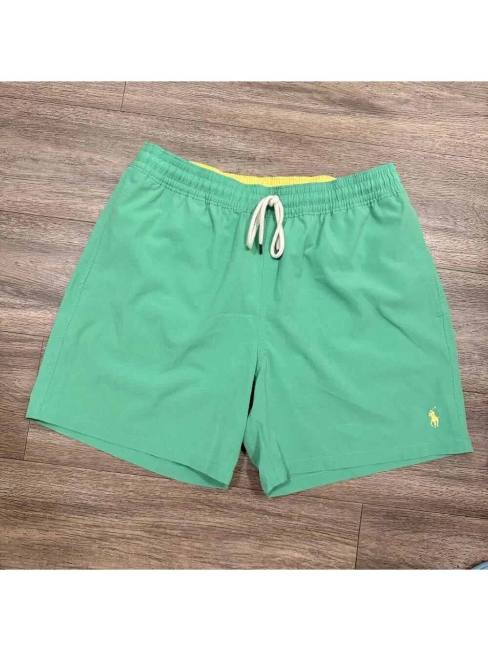 Polo Ralph Lauren Men's SZ L Green Solid Traveler Polo Bear 5.5